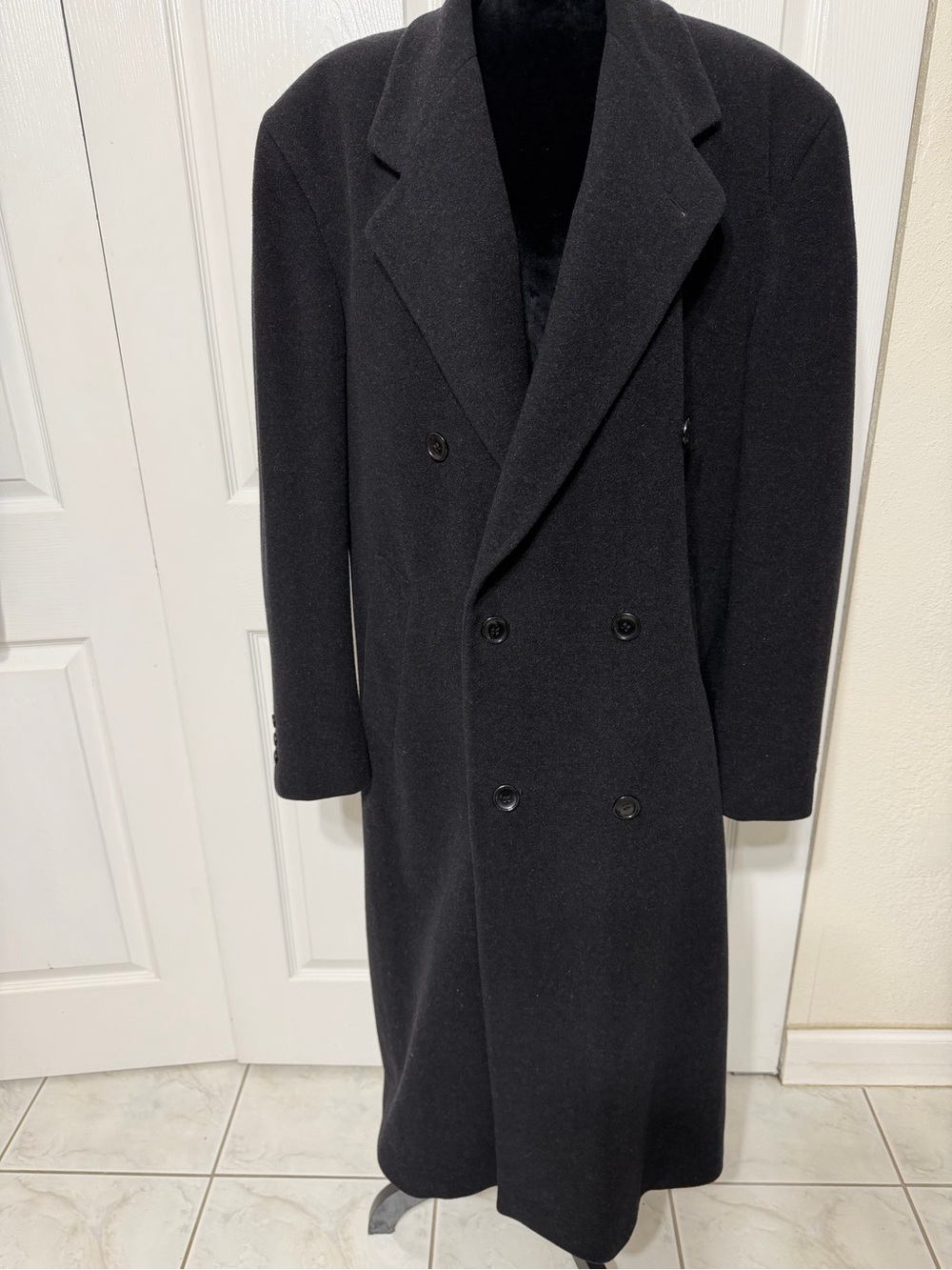 Vintage Tallia Uomo tailored overcoat men’s wool and cashmere blend size XL